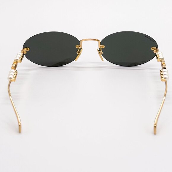 NEW GUCCI SUNGLASSES GOLD WOMEN OVAL EYEWEAR GUCCI GG1922S 001 main image 5